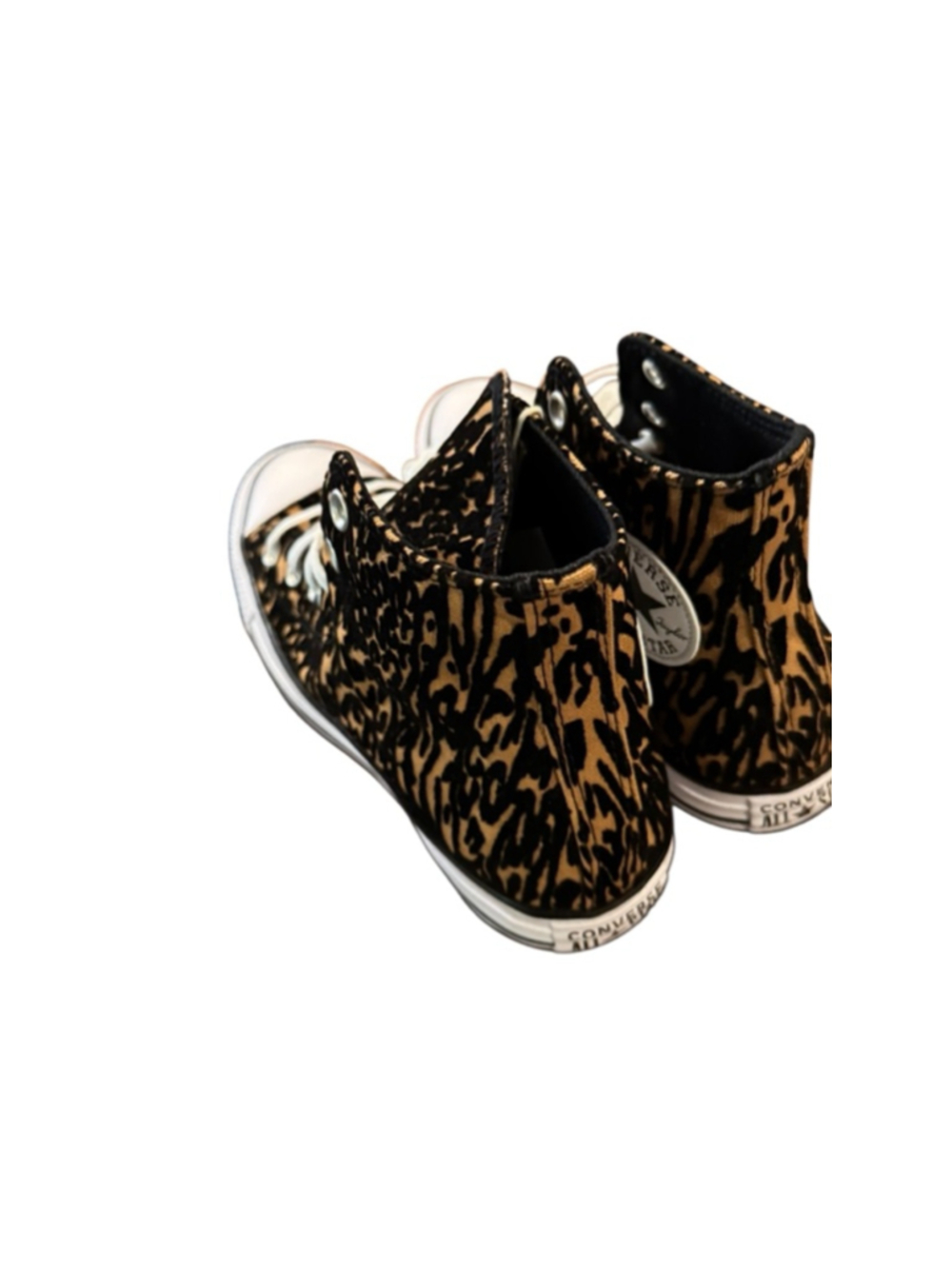 Women's Converse Leopard Print High-Top Sneakers Size 8 Brown/Black - Picture 5 of 7